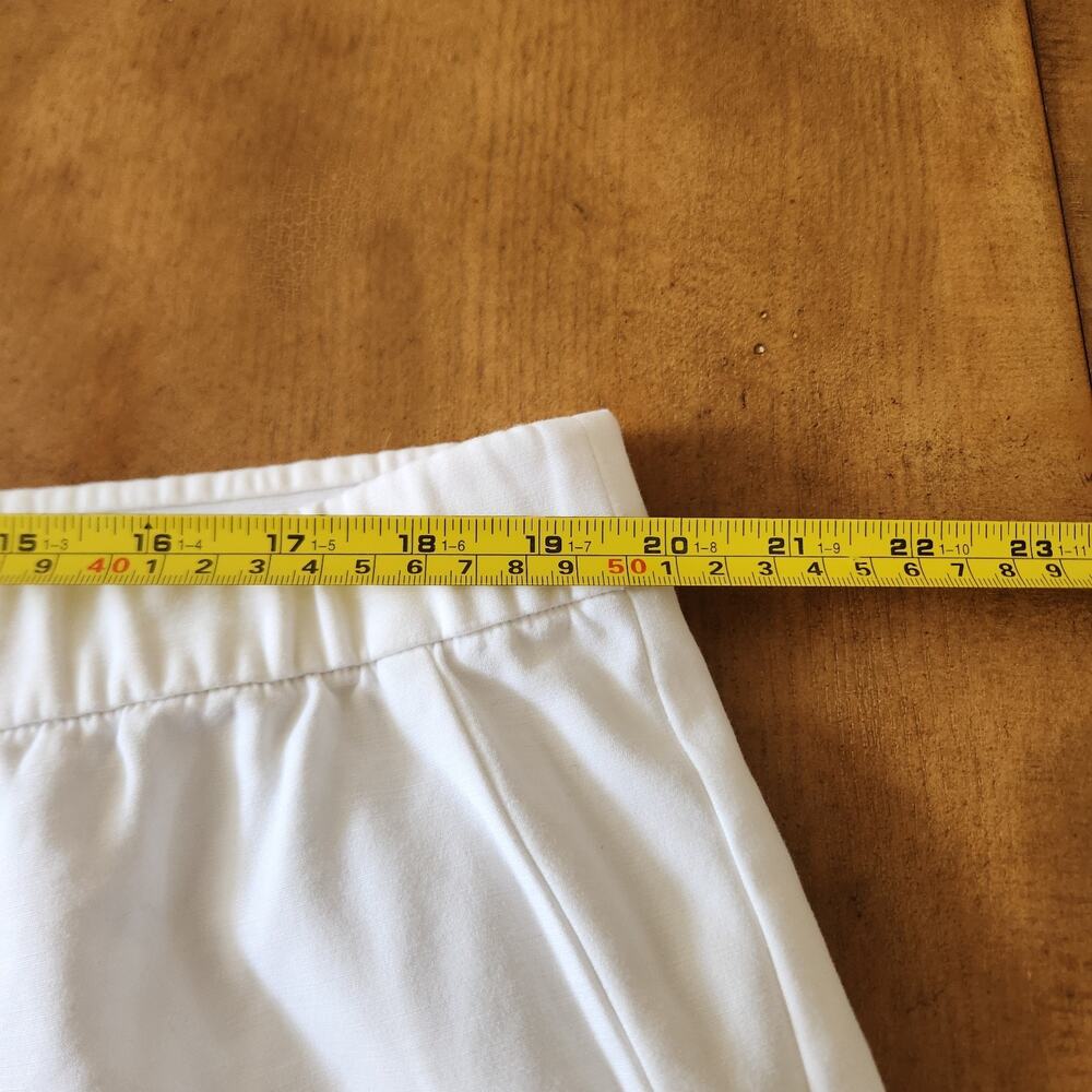 J. Jill Pants Women's 20W White Cotton Blend Coastal Chic Resort Wear Straight - Picture 12 of 16